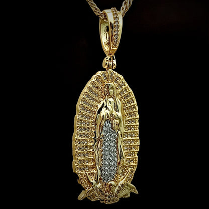 Dije Nuestra Señora de Guadalupe con Circonias - J23310