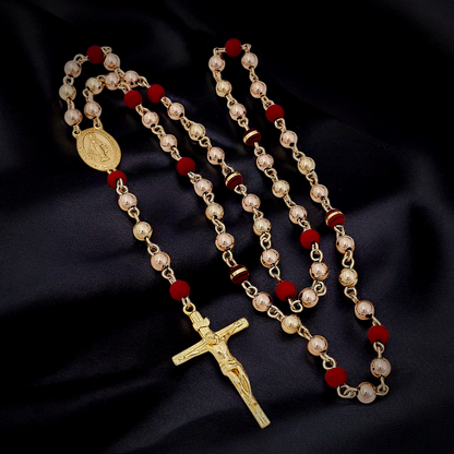 Rosario 2 Tonos con Cristo Madero - C2T23295