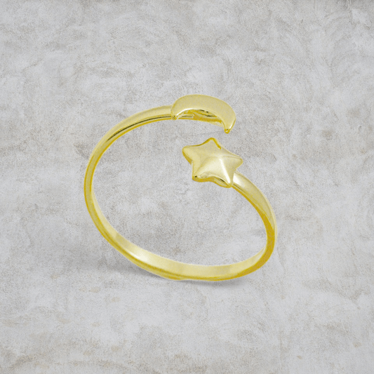 Anillo Luna y Estrella - J13015