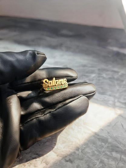Anillo Ego (LÍNEA PREMIUM) | Anillo Personalizado de Nombre en Oro 18K Laminado & Plata 925