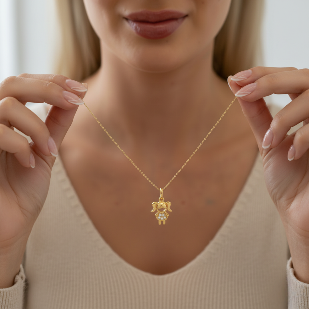 Dije Niña con Moñitos