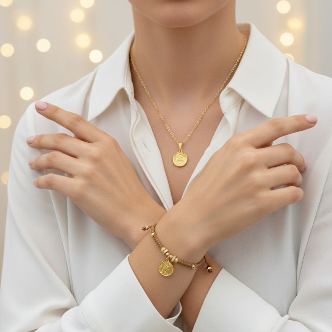 Set Cadena, dije y Manilla San Miguel Arcangel - JS44900