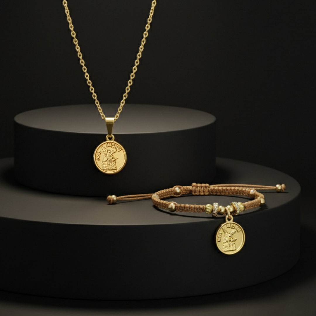 Set Cadena, dije y Manilla San Miguel Arcangel - JS44900