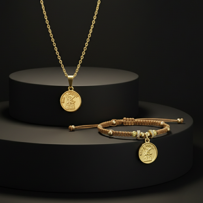 Set Cadena, dije y Manilla San Miguel Arcangel - JS44900