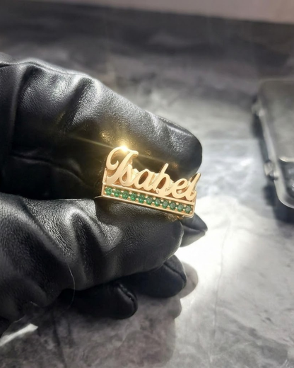 Anillo Ego (LÍNEA PREMIUM) | Anillo Personalizado de Nombre en Oro 18K Laminado & Plata 925