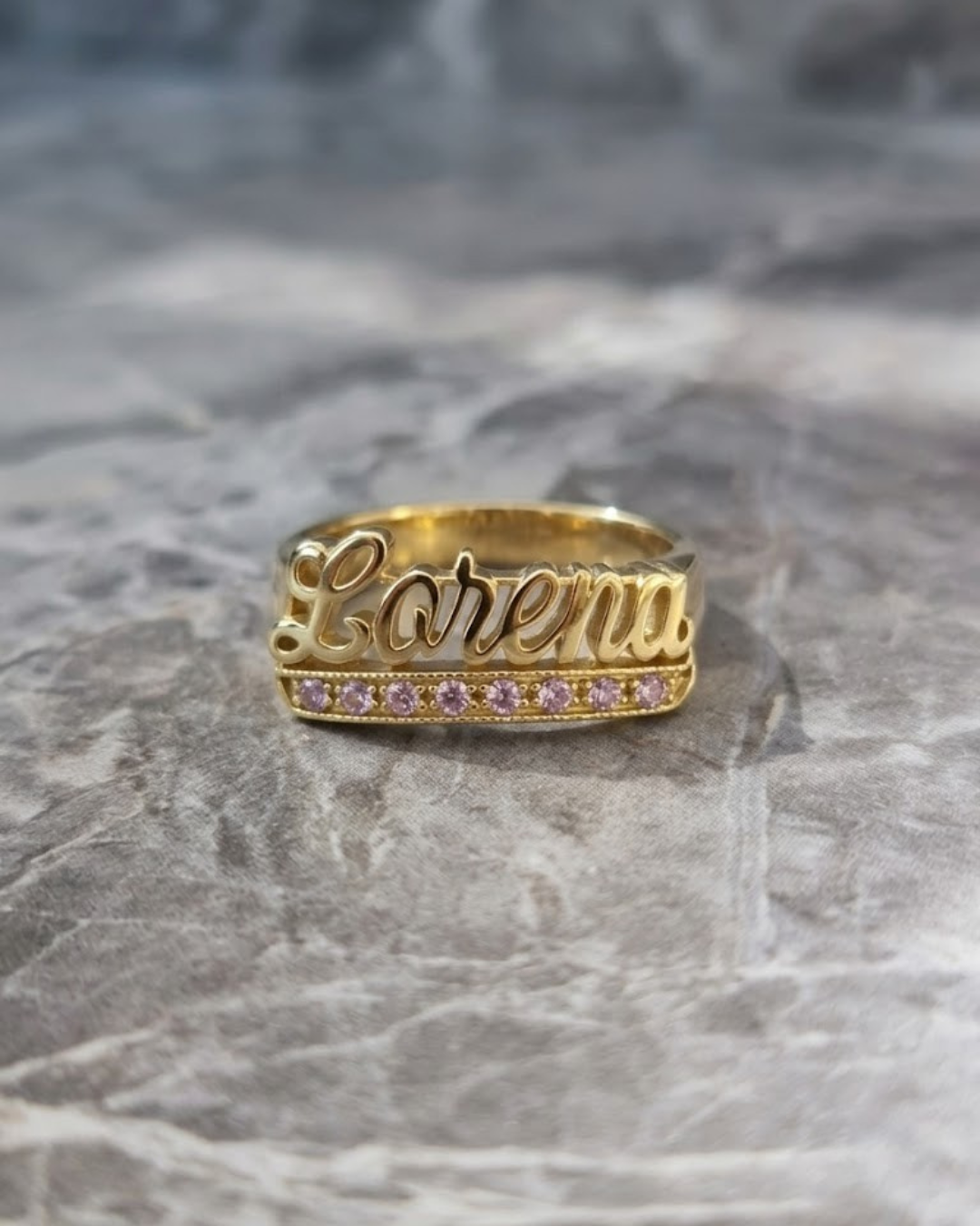 Anillo Ego (LÍNEA PREMIUM) | Anillo Personalizado de Nombre en Oro 18K Laminado & Plata 925