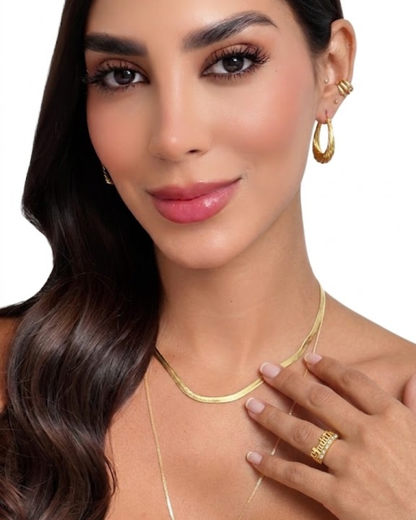 Anillo Ego (LÍNEA PREMIUM) | Anillo Personalizado de Nombre en Oro 18K Laminado & Plata 925