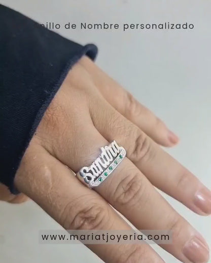 Anillo Ego | Anillo Personalizado con Nombre en Plata 925