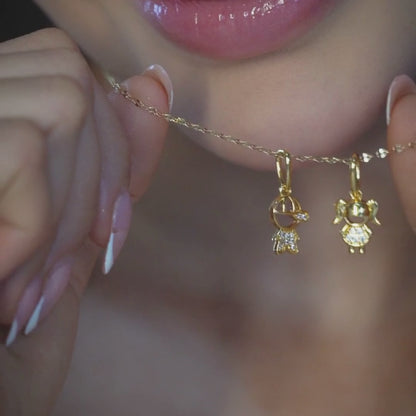 Dije Niña con Moñitos