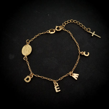 Pulsera Virgen de Guadalupe Personalizable