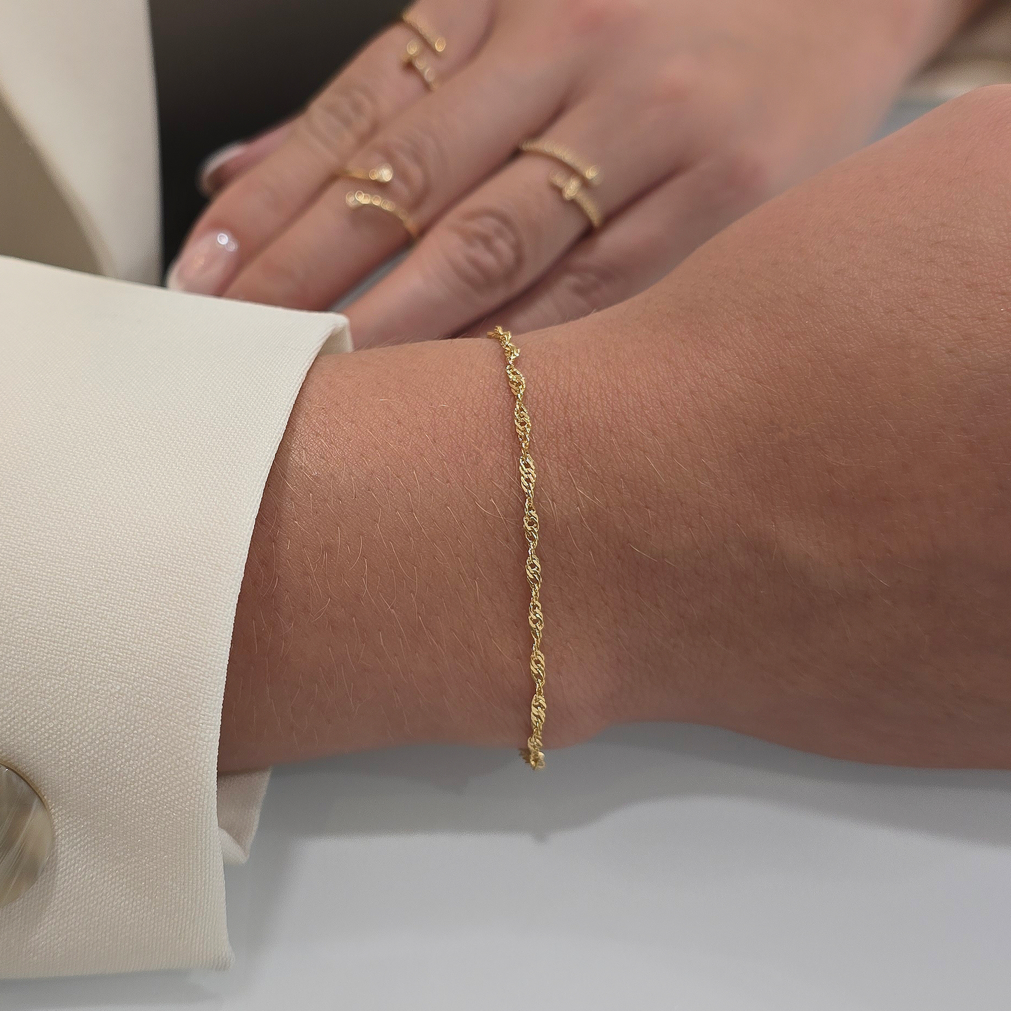Pulsera Singapur Elegancia - J50031
