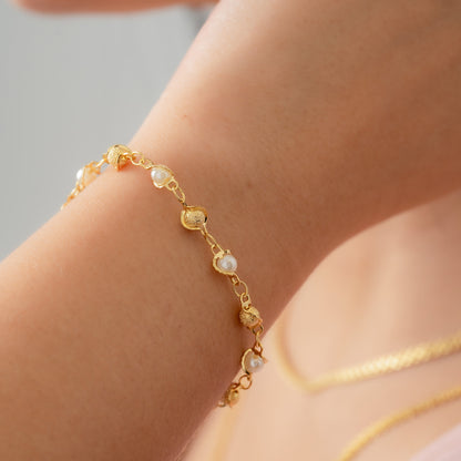 Pulsera Balines y Perlas - J54091