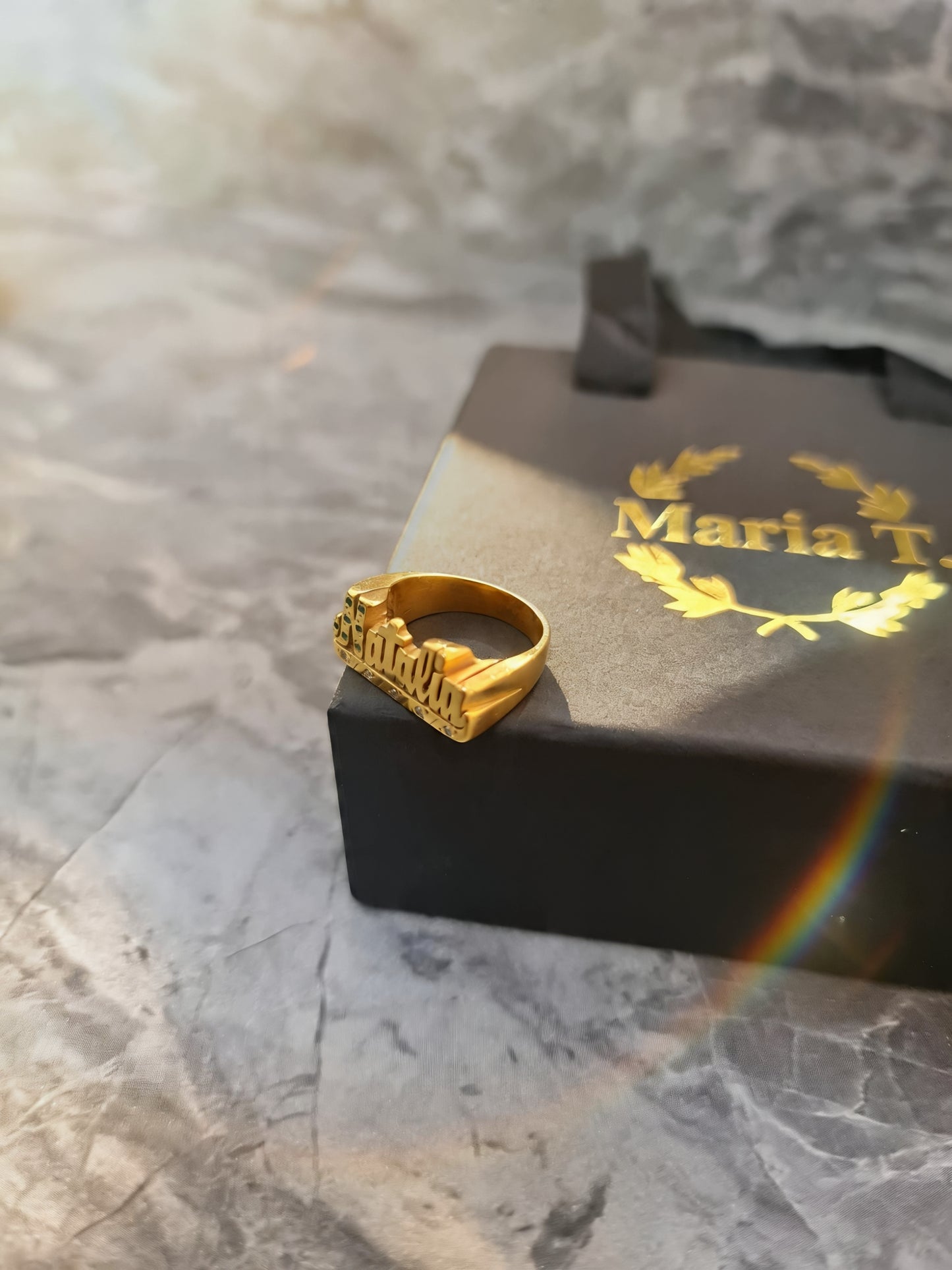 Anillo One Ego (LÍNEA PREMIUM) | Anillo Personalizado de Nombre en Oro 18K Laminado & Plata 925