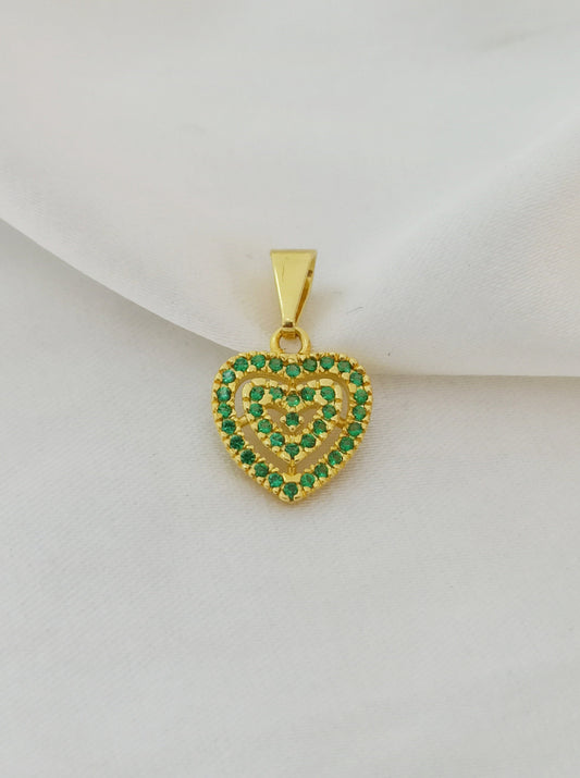 Dije Corazón Esmeralda - J23100